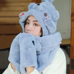Juwas CLOTHING Cute Animal Hooded Warm Soft Scarf