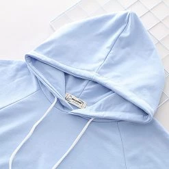 Juwas Snowflake Print Cape Hooded Loose Sweatshirt