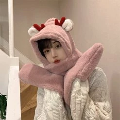 Juwas CLOTHING Lovely Antlers Hat Scarf Gloves