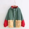 Juwas Color Block Pocket Corduroy Coat NEW ARRIVAL