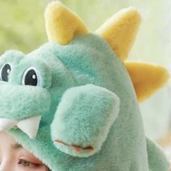 Juwas Cute Dinosaur Hooded Warm Soft Scarf