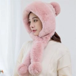 Juwas Knitted Hat Winter Warm Hat Scarf