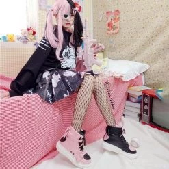 Juwas Bow Love Heart High Top Sneakers NEW ARRIVAL