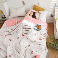 Juwas Cute Pastel Flower Prints Blanket