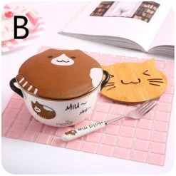 Juwas ACCESSORIES KAWAII PUSHEEN CAT PRINTED BOWL
