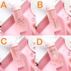 Juwas.com Online Store NEW ARRIVAL Kawaii Japanese Sakura Color Changing Water Bottle