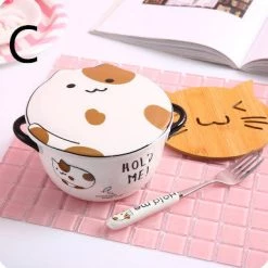 Juwas ACCESSORIES KAWAII PUSHEEN CAT PRINTED BOWL