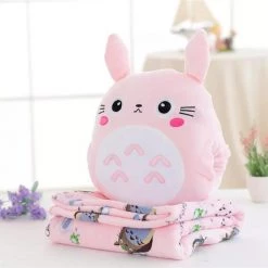 Juwas Cute Totoro Pillow & Blanket