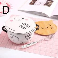 Juwas ACCESSORIES KAWAII PUSHEEN CAT PRINTED BOWL