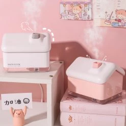 Juwas Kawaii Mini House Air Humidifier With Warm Light