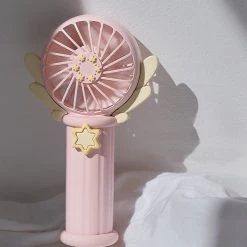 Juwas Cute Handheld Angel Fan