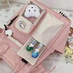 Juwas HOME&LIFESTYLE Retro Candy Color School Backpack