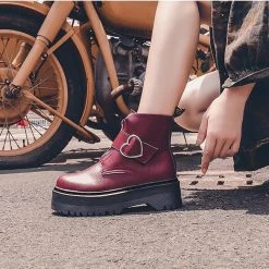 Juwas Sweet Heart High Platform Ankle Boots NEW ARRIVAL