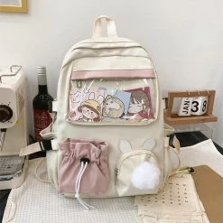 Juwas 3D Cartoon Bunny School Backpack