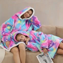 Juwas Purple Starry Oversize Fluffy Fleece Pajamas Hoodies 14 Juwas Purple Starry Oversize Fluffy Fleece Pajamas Hoodies