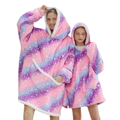Juwas Purple Star Oversize Warm Pajamas Hoodies CLOTHING