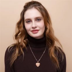 Juwas.com Online Store NEW ARRIVAL Rose Flower Heart Locket Necklace