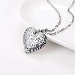 Juwas.com Online Store NEW ARRIVAL Rose Flower Heart Locket Necklace