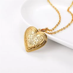 Juwas.com Online Store NEW ARRIVAL Rose Flower Heart Locket Necklace