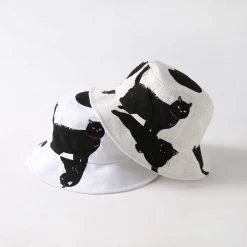 Juwas Black Cat Bucket Hat