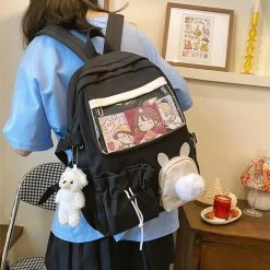 Juwas 3D Cartoon Bunny School Backpack