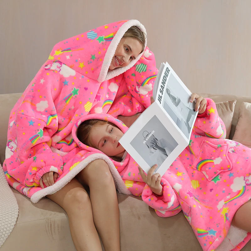 Juwas CLOTHING Cute Rainbow Unicorn Oversize Pajamas Hoodies 5 Juwas CLOTHING Cute Rainbow Unicorn Oversize Pajamas Hoodies