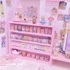 -Juwas NEW ARRIVAL Kawaii Pink Wood Storage Display