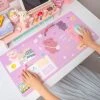 Juwas.com Online Store Kawaii Bear Flowers Strawberry Desk Pad