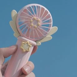 Juwas Cute Handheld Angel Fan
