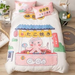 Juwas HOME&LIFESTYLE Cute Animated Cartoon Prints Bed And Pillow Covers