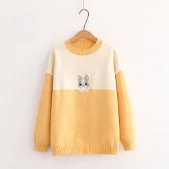 Juwas Mice Two-Toned Cotton Sweater