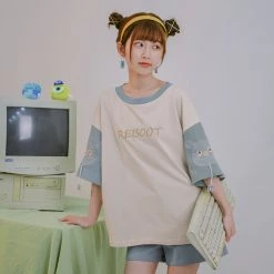 Juwas Monster Reboot Blue Shirt And Shorts