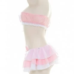 Juwas Cheeky Pink Cat Ruffled Cosplay Set