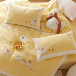 Juwas NEW ARRIVAL Cute Duck Family Printed Bedding Sheet Set 20 Juwas NEW ARRIVAL Cute Duck Family Printed Bedding Sheet Set