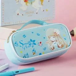 Juwas NEW ARRIVAL Sweet Smile Flower Girl Hardbound Pencil Case