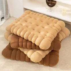 Juwas NEW ARRIVAL Chocolate Biscuit Seat Cushion Pillow