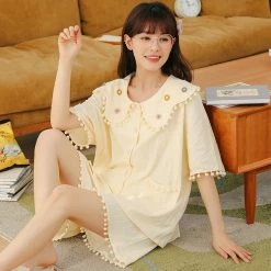 Juwas Japanese Sweet Princess Cotton Pajamas Set