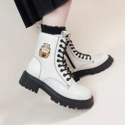 Juwas Cartoon Bear Martin Boots