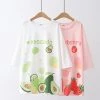 Juwas CLOTHING Strawberries Avocado Print Cotton T-shirt 1 Juwas CLOTHING Strawberries Avocado Print Cotton T-shirt