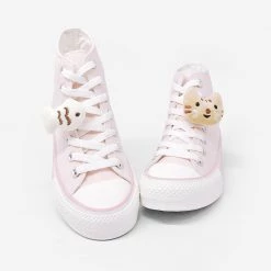 Juwas Kawaii Fishy And Kitty Canvas Sneakers