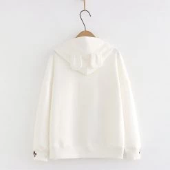 Juwas Bear Star Graphic Loose Hoodie