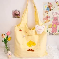 Juwas NEW ARRIVAL Yellow Sandwich Tote Bag