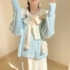 Juwas Pastel Blue Knitted Cardigan NEW ARRIVAL