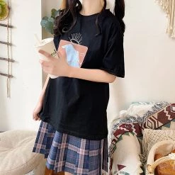 Juwas Japanese Rabbit Print Summer T-shirt NEW ARRIVAL