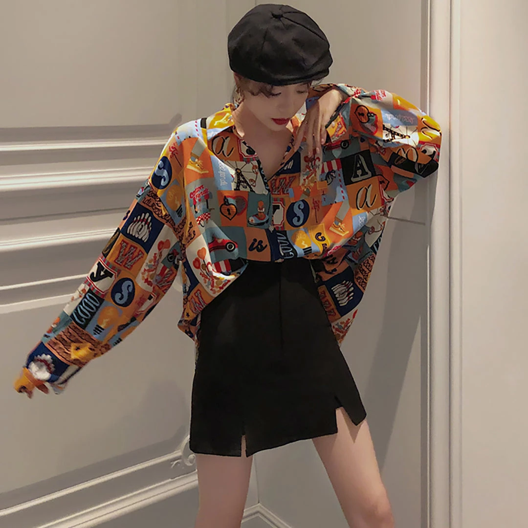 Juwas Vintage Color Block Long Sleeve Shirt NEW ARRIVAL 5 Juwas Vintage Color Block Long Sleeve Shirt NEW ARRIVAL