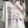 Juwas Japanese Anime Girl Print Oversize Tee Shirt