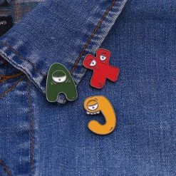 Juwas NEW ARRIVAL Cute Alphabet Letters Mini Pins