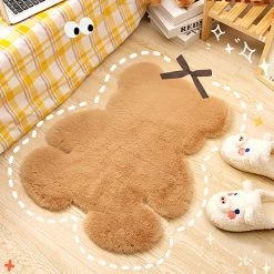 Juwas NEW ARRIVAL Bear Fluffy Floor Mat