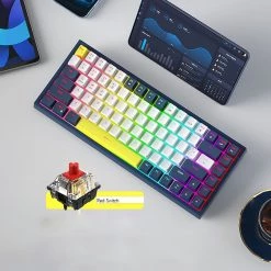 Juwas NEW ARRIVAL Colorful Mechanical Wireless & Wired Keyboard