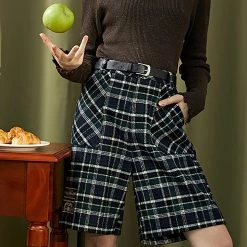 Juwas College Style Vintage Plaid High Waist Shorts NEW ARRIVAL 16 Juwas College Style Vintage Plaid High Waist Shorts NEW ARRIVAL